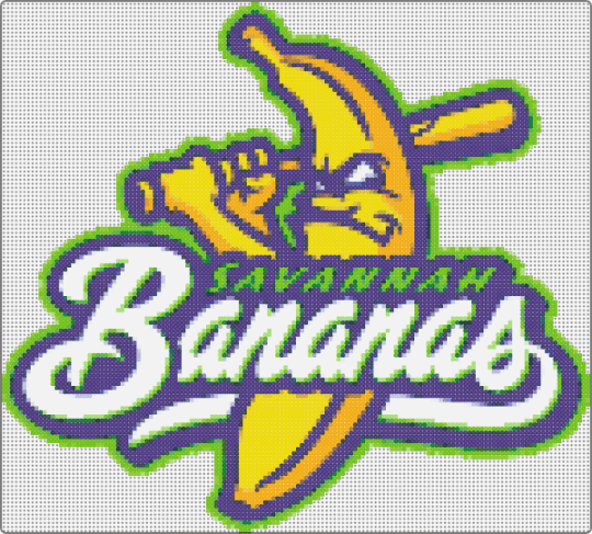 Savannah Bananas - green,purple,orange,yellow,baseball,sports,banana,bat,funny,silly