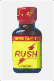 Rush - rush,bottle,lightning,cleaner,logo,yellow,red