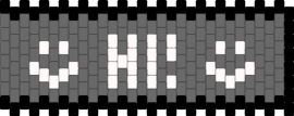 happy face hi band thingy - hi,smiley,text,cuff,happy,gray,white