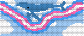 trans sky whale panel - whale,trans,pride,underwater,animal,panel,blue,pink