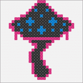 Drippy Mushroom 🍄 - psychedelic,mushroom,drippy,black,pink,blue