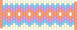 meh - pastel,geometric,zigzag,cuff,orange,purple,light blue