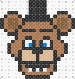 freddy fazbear - freedy fazbear,fnaf,five nights at freddys,head,character,horror,video game,brown