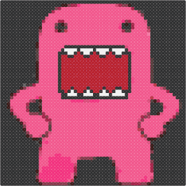 pink Domo perler pattern - 