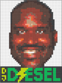 Diesel - diesel,shaquille oneal,dj,portrait,music,dubstep,edm,brown,green,black