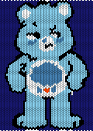 Grumpy bear - grumpy bear,care bears,teddy,character,panel,light blue,blue