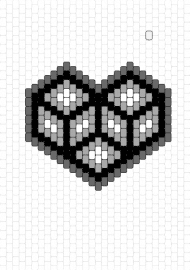 Shstr - cubes,heart,geometric,monochromatic,contemporary,black,gray