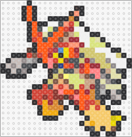 Blaziken 8-bit Sprite - blaziken,pokemon,character,gaming,orange