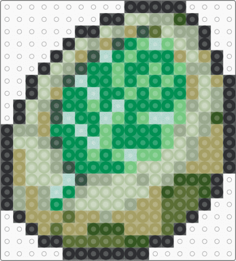 Leaf Stone - beige,gray,gold,green,pokemon,leaf stone,nintendo,video game,evolution item,sprite,nature,rock