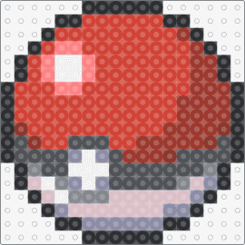 Poké Ball v2 - pokeball,pokemon,gaming,red,gray