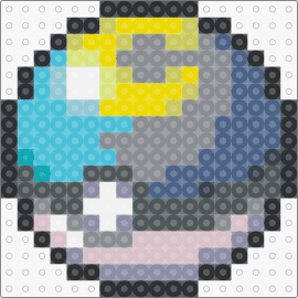 Moon Ball - moon ball,pokeball,pokemon,teal,yellow,gray