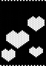 Hearts - hearts,love,panel,valentine,black,white