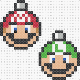 Ornaments Mario and Luigi - mario,luigi,ornaments,nintendo,video game,tan,red,green