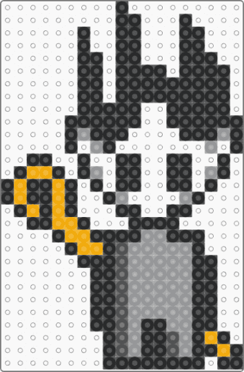 phantom hollow knight silksong fuse beads pattern - black,gray