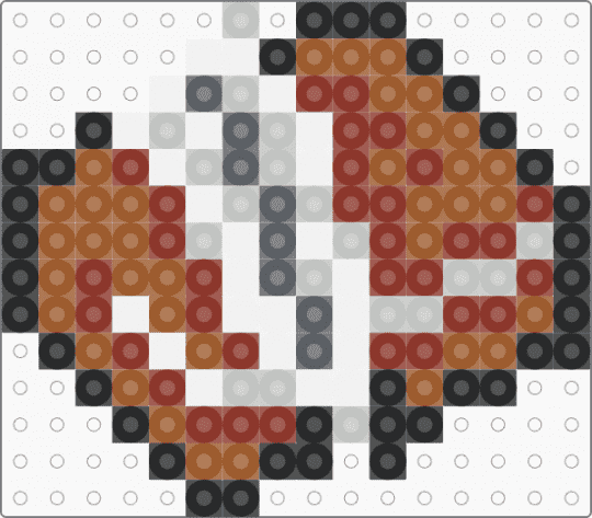 book and quill minecraft fuse beads pattern - tan,red