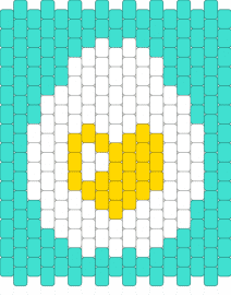 Love egg - egg,overeasy,love,panel,breakfast,food,teal,white,yellow