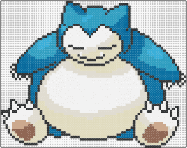 Pokémon - Snorlax - snorlax,pokemon,gaming,character,white,beige,blue