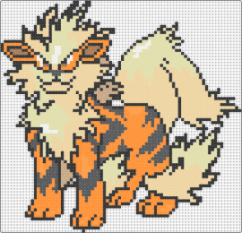 Pokémon - Arcanine - arcanine,pokemon,growlithe,evolution,character,gaming,orange,beige