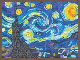 Starry Night - starry night,van gogh,painting,art,classic,tapestry,panel,blue,black,yellow