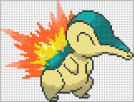 Pokémon - Cyndaquil - cyndaquil,pokemong,fiery,gaming,character,orange,yellow,teal