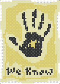 Black Hand - Skyrim - black hand,skyrim,we know,poster,sign,video game,black,yellow