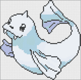 Pokémon - Dewgong - dewgong,pokemon,seal,gaming,character,white,light blue