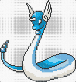 Pokémon - Dragonair - dragonair,pokemon,dratini,evolution,gaming,character,light blue,white