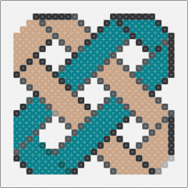 PCPC - weave,ribbon,geometric,teal,tan