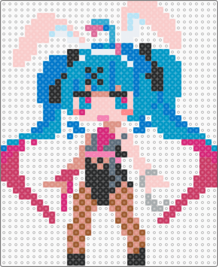 rabbit hole miku - hatsune miku,music,beige,light blue,pink,blue
