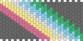 Disabled Pride Flag Cuff (multistitch) - gray