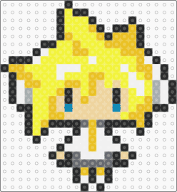 Kagamine Len ♪ - kagamine len,vocaloid,blonde,music,white,yellow