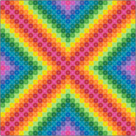 rainbowx - neon,cross,x,rainbow,glow,panel,colorful,pink,teal