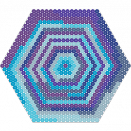 shmexagon - hexagon,geometric,spiral,blue,light blue,purple