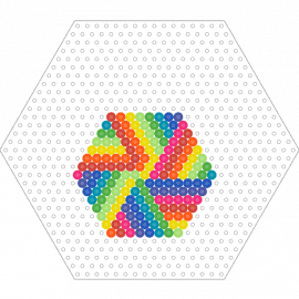 hex - hexagon,colorful,geometric,rainbow,orange,yellow,green,blue