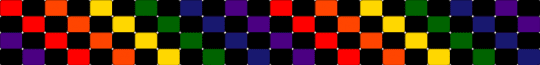 rainbow chess pattern ladder cuff - black,red,purple,rainbow,chesspattern,laddercuff