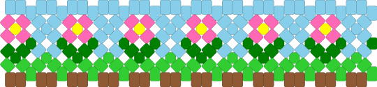 Flower Garden X-Base (Remixed) - floral, flower, garden, green, light blue