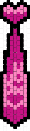 Heart Drip TIe - black,pink,heart,drip,tie