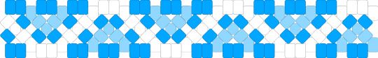 Wavy X-Base - light blue,white