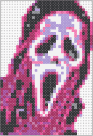 Pink and purple ghostface scream cute aesthetic - 