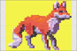 Pixelated Fox - fox,3d,animal