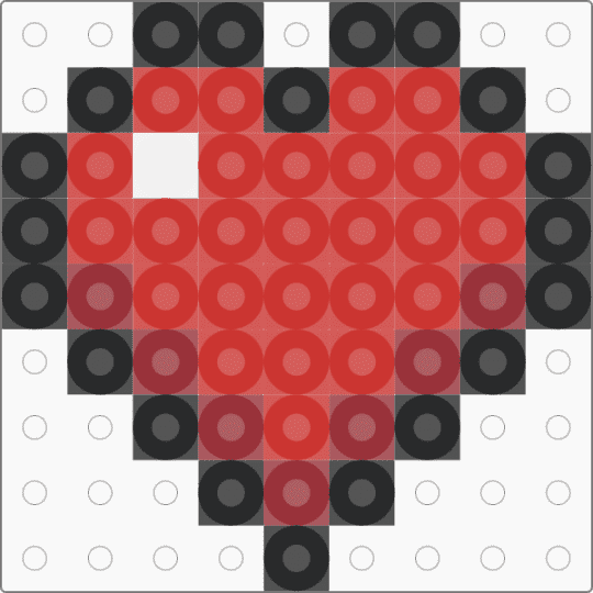 minecraft heart(fuse bead) - red,minecraft,heart,fuse,bead,minecraft heart,fuse bead