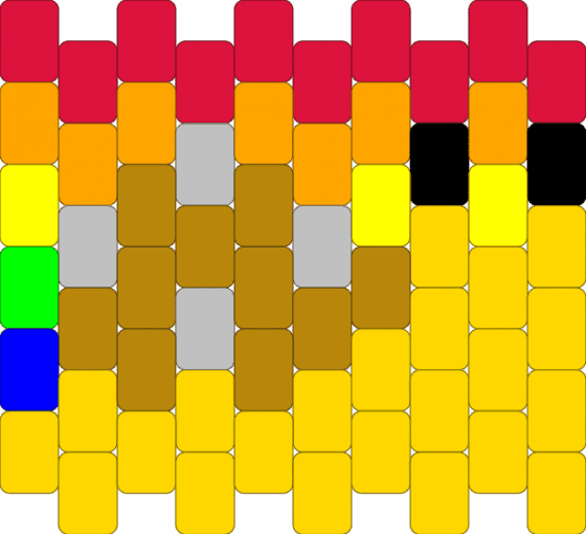 The magical gay snaillll - gold,yellow,red