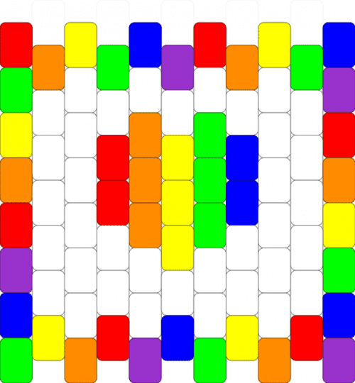 Heart thing :> - white,green,orange,colorful,heart,rainbow