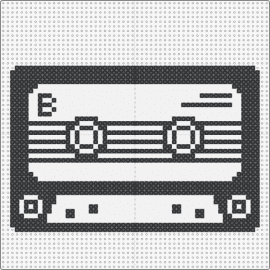 Tape B Cassette - cassette,tape b,dj,music,edm,classic,retro,black,white