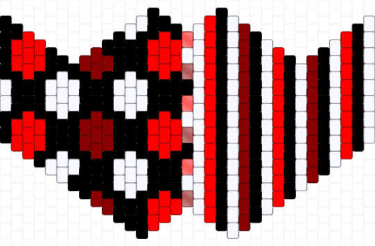 Red, black, and white clown inspired mask :) - red,white
