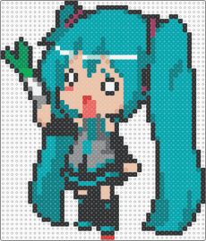 Miku dayo! part one: Miku - hatsune miku,leek,vocaloid,chibi,music,character,kawaii,teal