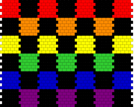 rainbow checkers - checkered,rainbow,panel,dark,black