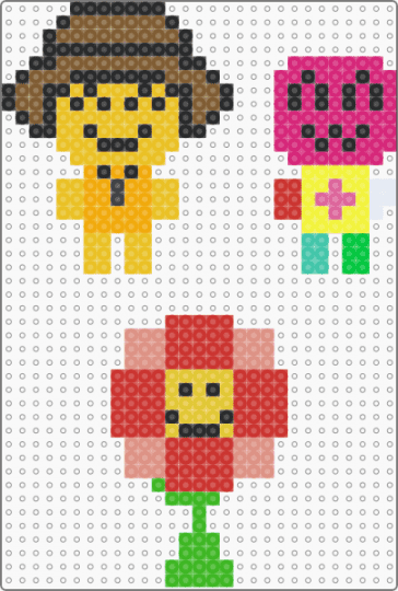 ^_^ Roblox patterns!! - yellow,tan,pink,red
