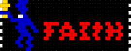 (Vertical) FAITH + John ward cuff - faith the unholy trinity,john ward,text,video game,cuff,red,black,blue