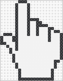 cursor (finger) - black,white,cursor,pc,perler beads,finger